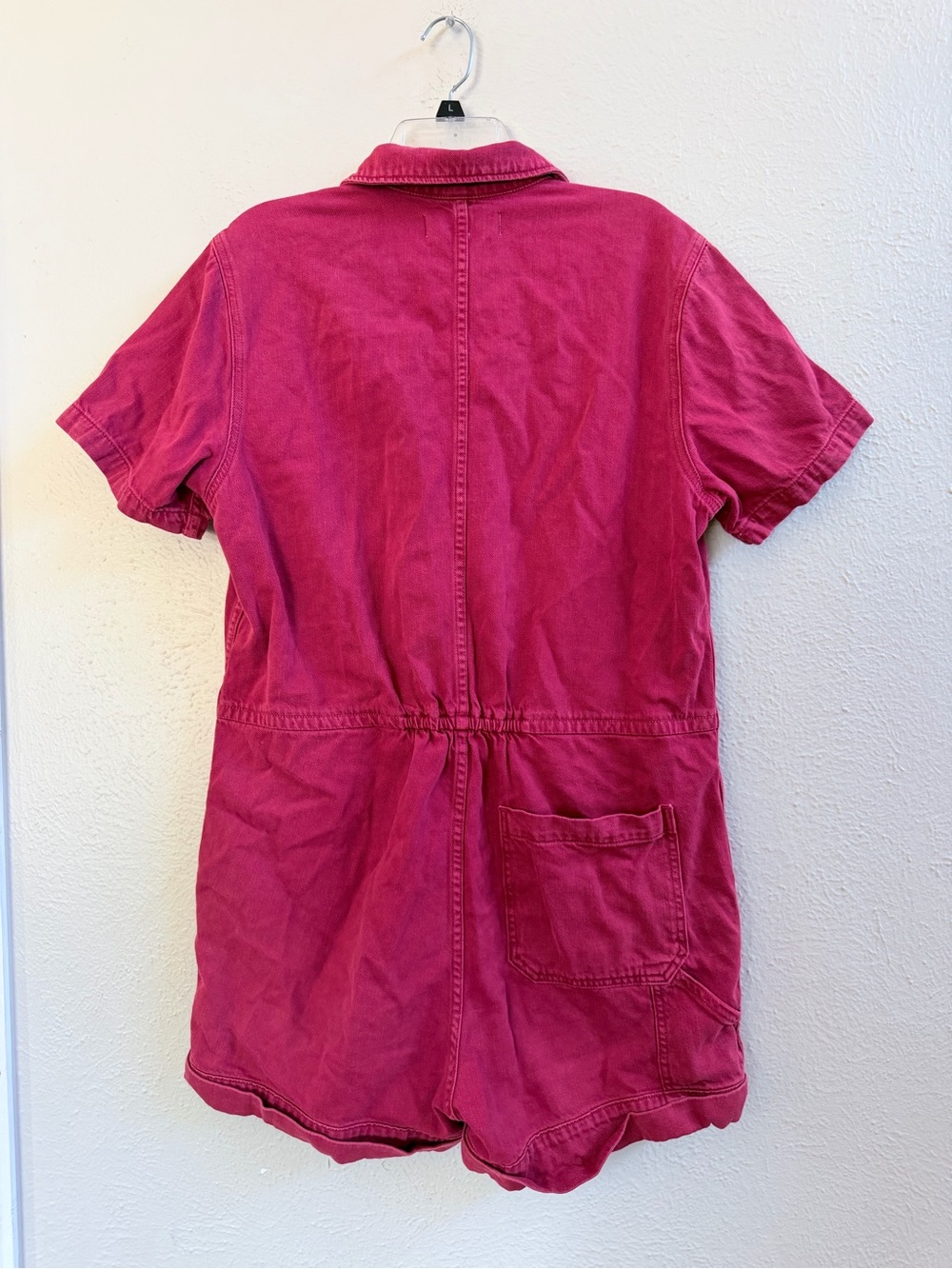 AMO Red Short-Sleeve Zip Front Romper - Picture 6 of 9
